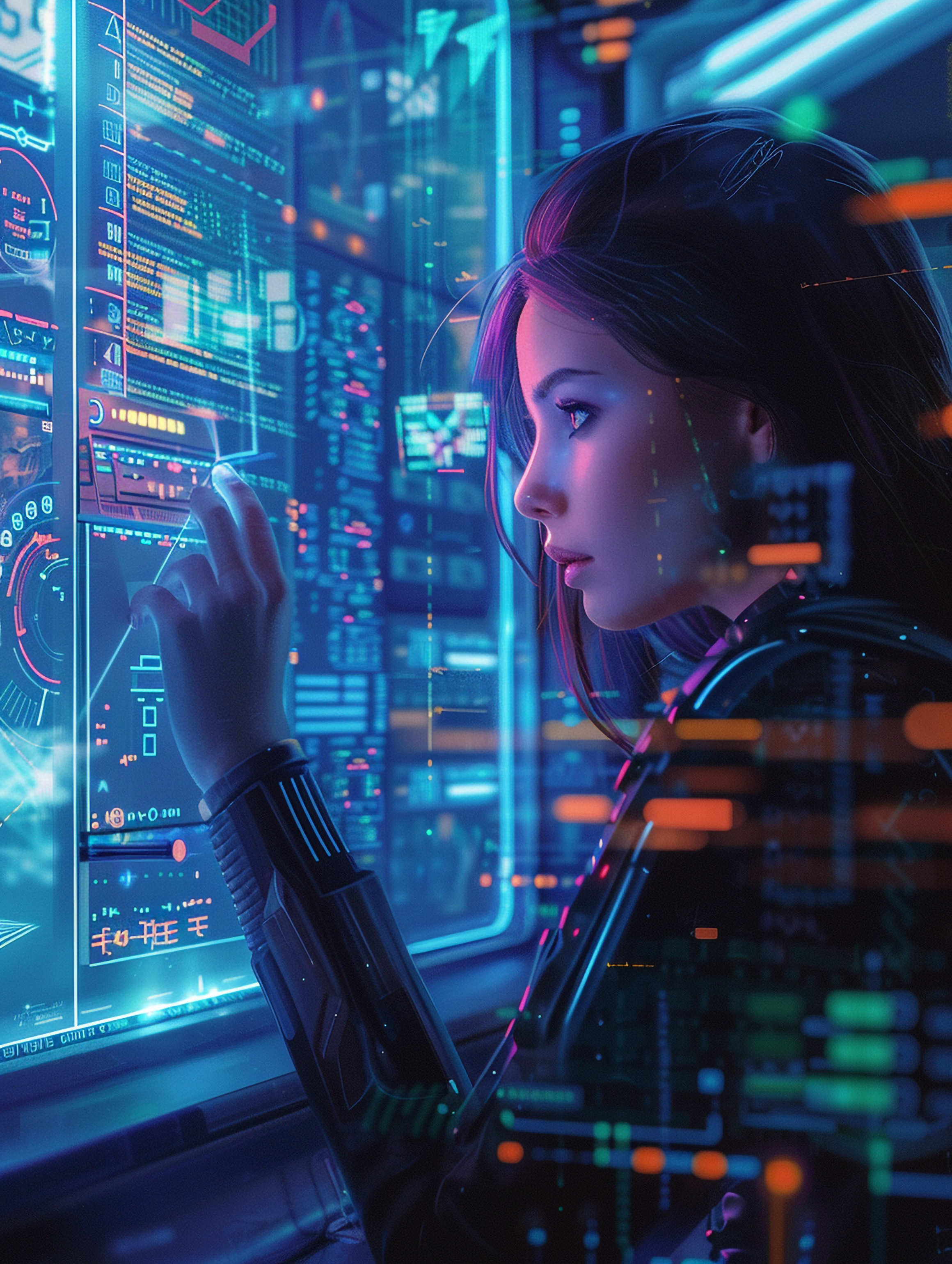 Cyberpunk AI Background